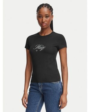 HUGO T-Shirt 90's Tee_B_2 50575967 Slim Fit - Schwarz