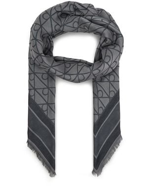 Calvin Klein Tuch Emblem Aop Jacquard Square Scarf Lv04F8080G - Grau