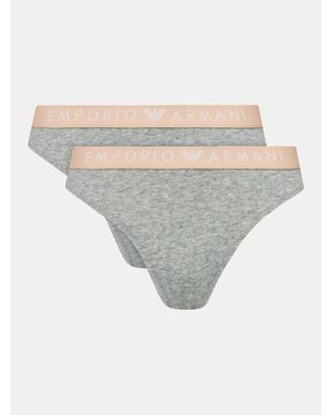 Emporio Armani 2Er-Set Brazilian Damenslips 163337 4F227 00948 - Grau