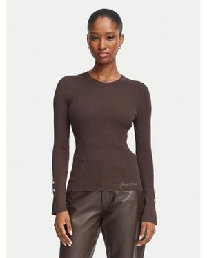 Guess Bluse W6Yr09 Z0948 Slim Fit - Braun