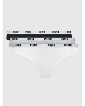 PUMA 3Er-Set Stringtangas 907590 - Weiß