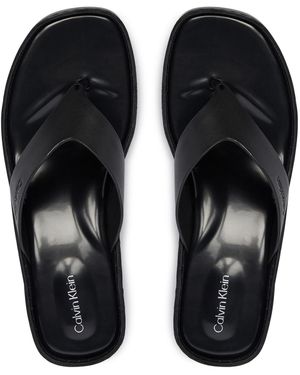 Calvin Klein Zehentrenner Block Heel Sndl Thong Lth Hw0Hw02913 - Blau