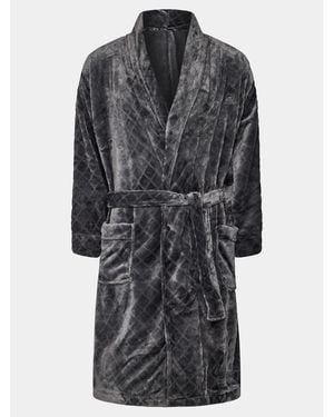 Hom Bademantel 402625 Regular Fit - Grau