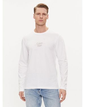 Calvin Klein Longsleeve Line Logo K10K112483 Weiß Regular Fit