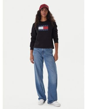 Tommy Hilfiger Sweatshirt Flag Dw0Dw22564 Regular Fit - Blau