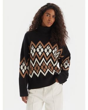 Roxy Rollkragenpullover Saltwater Lover Erjsw03673 Regular Fit - Schwarz