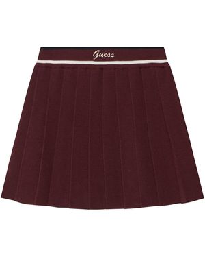Guess Faltenrock J5Bd16 Z1152 Regular Fit - Rot