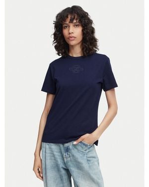 HUGO T-Shirt Damacia 8 50573353 Regular Fit - Blau