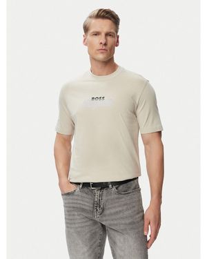 BOSS T-Shirt Logo Tape 50566606 Regular Fit - Grau