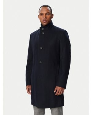 HUGO Wollmantel 50569223 Regular Fit - Blau