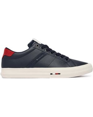 Tommy Hilfiger Sneakers Premium Lth Vulc Long Lace Fm0Fm05948 - Blau