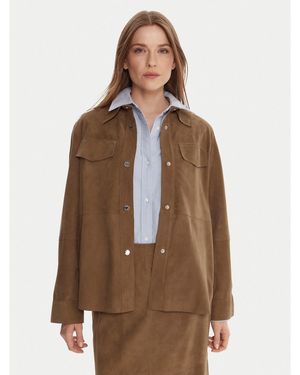 MAX&Co. Lederjacke Stallo 2526446011200 Loose Fit - Braun