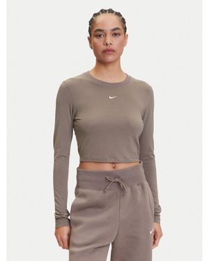 Nike Bluse Chill Knit Hf5322 Regular Fit - Braun
