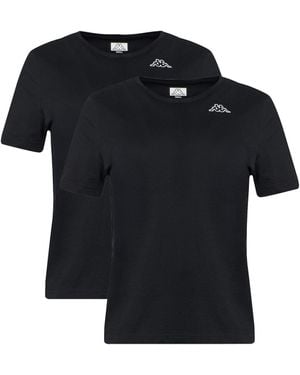 Kappa 2Er-Set T-Shirts Logo Alyce 322564W Regular Fit - Schwarz