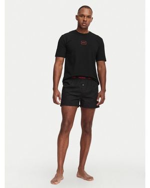 HUGO Pyjama Soren Short Set 50575408 Regular Fit - Schwarz