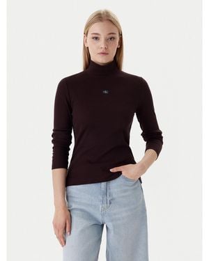 Calvin Klein Rollkragenpullover Lv047D203G Slim Fit - Schwarz