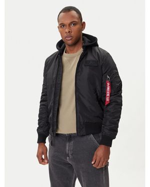 Alpha Industries Bomberjacke Ma-1 Tt Hood Two Tone 258100 Regular Fit - Schwarz
