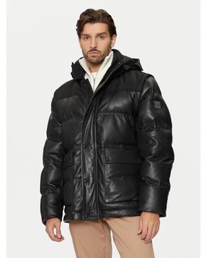 BOSS Lederjacke Jolam 50522219 Relaxed Fit - Schwarz