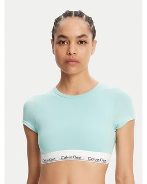 Calvin Klein T-Shirt Lv00Qf7213 Slim Fit - Blau