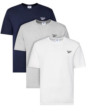 Reebok 3Er-Set T-Shirts Warnock Rk25192Ccm Regular Fit - Blau