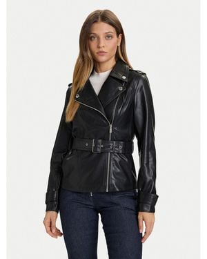 Morgan Jacke Aus Kunstleder 252-Gpil Regular Fit - Schwarz