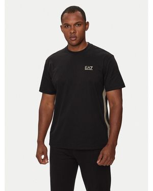 EA7 T-Shirt 6Dpt19 Pjolz 0200 Regular Fit - Schwarz