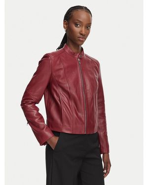 BOSS Lederjacke Saleste1 50545625 Regular Fit - Rot