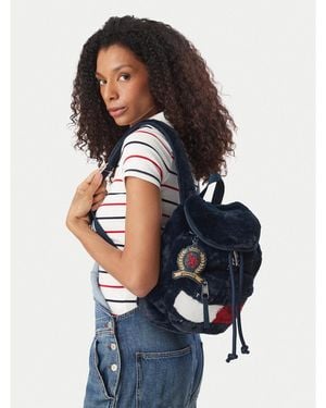 Tommy Hilfiger Rucksack Tjw Archive Fur Backpack Aw0Aw19078 - Blau