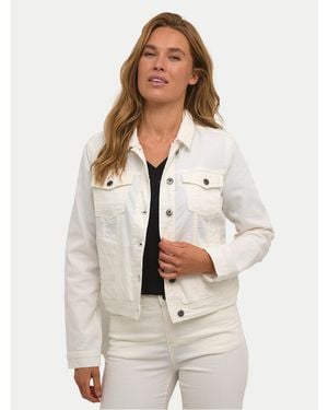 Kaffe Jeansjacke Zelina 10506287 Écru Regular Fit - Weiß