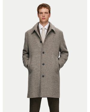 SELECTED Wollmantel 16089348 Regular Fit - Grau