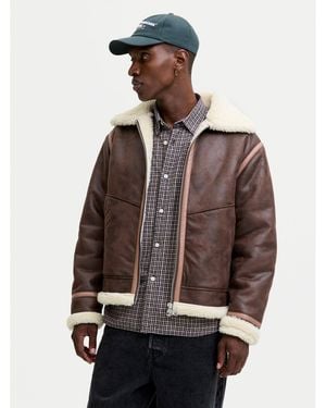 Jack & Jones Jacke Aus Kunstleder Liverpool 12282948 Regular Fit - Braun