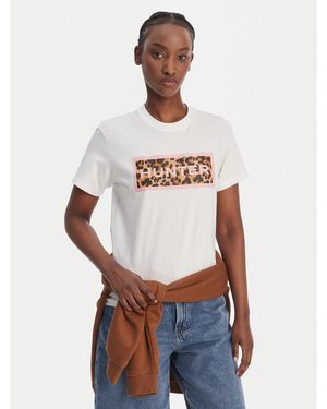 HUNTER T-Shirt Essentials Harw0011261 Regular Fit - Weiß