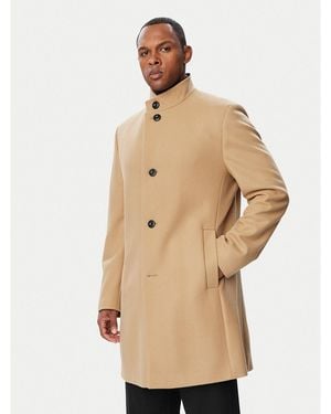 HUGO Wollmantel 50569223 Regular Fit - Natur