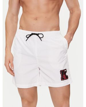 Karl Lagerfeld Strandshorts 240M2202 Weiß Regular Fit
