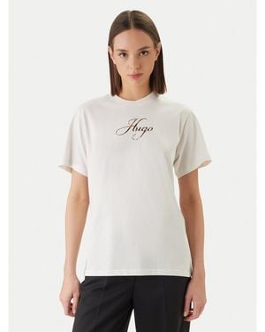 HUGO T-Shirt Vintage 50560566 Écru Regular Fit - Weiß