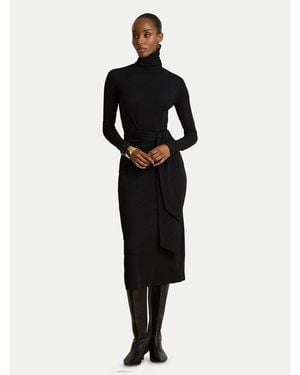 Ralph Lauren Strickkleid 200980028002 Slim Fit - Schwarz
