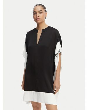 KARL LAGERFELD Strandkleid B2W13016 Loose Fit - Schwarz