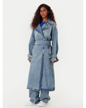 HUGO Tenchcoat Garena 50541545 Oversize - Blau