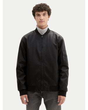 Tom Tailor Jacke Aus Kunstleder 1041780 Regular Fit - Schwarz
