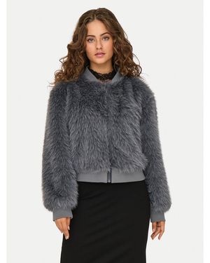 ONLY Pelzmantel Manny 15322405 Regular Fit - Grau