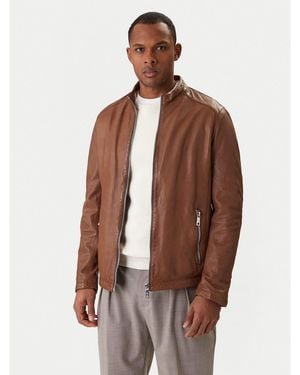 Milestone Lederjacke Oliverio 611099 60770 Regular Fit - Braun