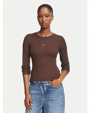Guess Bluse W6Bp05 K5470 Slim Fit - Braun