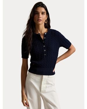 Polo Ralph Lauren Bluse 211B17746002 Regular Fit - Blau