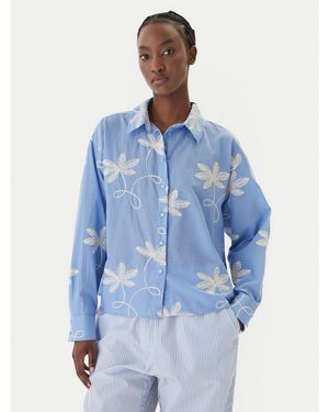 Lola Casademunt Hemd Ls2615089 Relaxed Fit - Blau