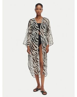 Selmark Kimono Bp297 Relaxed Fit - Weiß