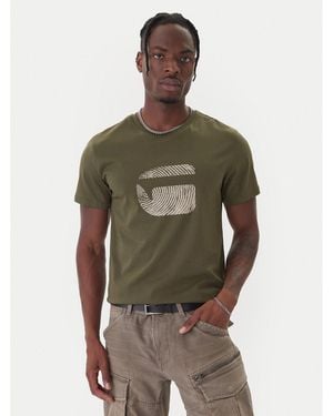 G-Star T-Shirt Finger Print Burger D26041-C506 Regular Fit - Grün