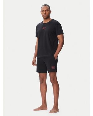 HUGO Pyjama Laze 50534566 Regular Fit - Schwarz