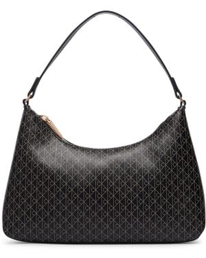 Calvin Klein Handtasche Emblem Aop Small Shoulder Bag Lv04F3889G - Schwarz