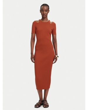 Fracomina Strickkleid Fj26Sd5001K56501 Slim Fit - Rot