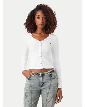 Guess Bluse W6Yp03 K3647 Slim Fit - Weiß